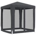 vidaXL Párty stan so 4 sieťkovanými bočnými stenami antracit 2x2m HDPE