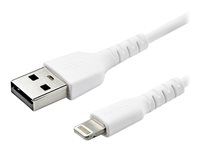 iPhone 7/8/11/11 Pro - Lightning kábel - USB s pínmi (samec) rovné na Lightning s pínmi (samec) rovné - 1 m - dvojnásobne tienený - biela