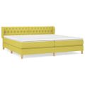 vidaXL Boxspring posteľ s matracom zelená 200x200 cm látka