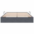 vidaXL Otomanový posteľný rám s úložiskom Tmavosivá 140 x 190 cm Zamat