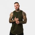 Tielko Cut Off Military Green - GymBeam, veľkosť XL