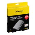 INTENSO PREMIUM, Externý SSD disk, 256GB, striebor