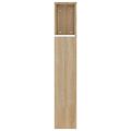 vidaXL Čelo postele so skrinkou biele a dub sonoma 180x18,5x104,5 cm
