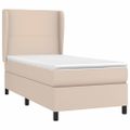 vidaXL Boxspring posteľ s matracom kapučínová 100x200 cm umelá koža