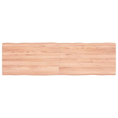vidaXL Stolová doska svetlohnedá 140x40x(2-4)cm ošetrený masív hrany