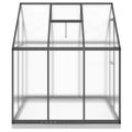 vidaXL Skleník s základovým rámom antracitový 169x169x202 cm hliník