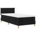 vidaXL Posteľ s pružinovým rámom s vankúšom Čierna 100 x 200 cm látka