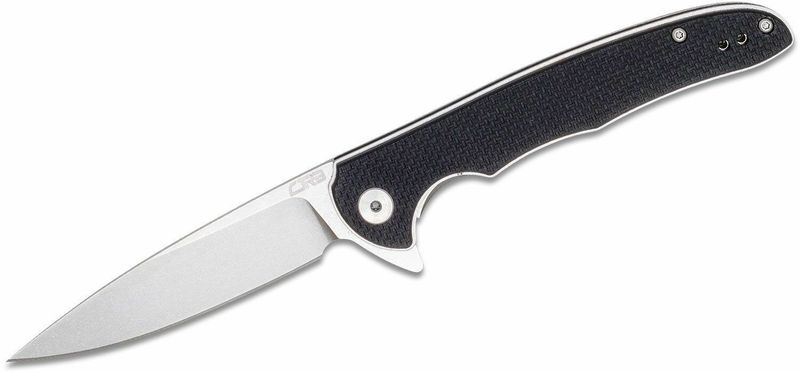 CJRB J1902-BKF Briar vreckový nôž 9,5 cm, Stonewash, čierna, G10