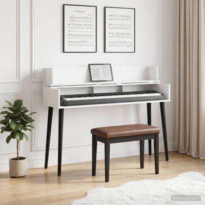 vidaXL Štúdiový stôl Biela 130 x 40 x 19,5 cm Kompozitné drevo