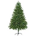 vidaXL Vianočný stromček s 300 LED-i so stojanom Zelená 180 cm PE