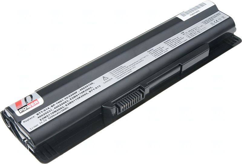 Batéria T6 Power MSI CX650, FR610, FR620, FR700, FX400, FX600, FX610, FX700, 5200mAh, 58Wh, 6cell