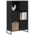 vidaXL Knižnica 68 x 30 x 108.5 cm Kompozitné drevo Čierny dub
