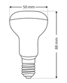 LED žiarovka Trixline 6,5W 585lm E14 R50 teplá biela