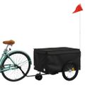 vidaXL Vozík za bicykel, čierny 30 kg, železo