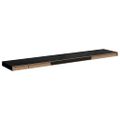 vidaXL Plávajúce nástenné police 4ks, lesklé čierne 120x23,5x3,8cm,MDF