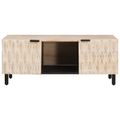 vidaXL Konferenčný stolík Biela 100 x 54 x 40 cm Masívne mango drevo