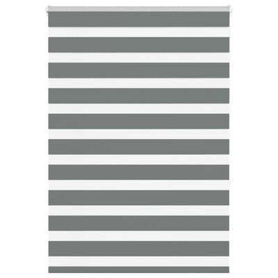 vidaXL Zebra roleta tmavošedá 100x150 cm šírka látky 95,9 cm polyester