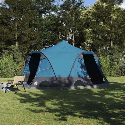 vidaXL Dómový stan pre 4 osoby so strechou Modrá 505 x 450 x 248 cm