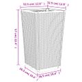 vidaXL Záhradné kvetináče 4 ks biele 32,5x32,5x57 cm PP