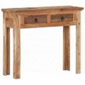 vidaXL Konzolový stolík 90,5x30x75 cm masívne akáciové drevo a recyklované drevo