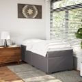 vidaXL Boxspring posteľ s matracom sivá 100x200 cm umelá koža