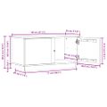vidaXL TV skrinka Včelí hnedý 80 x 35 x 40,5 cm