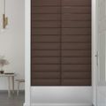 vidaXL Nástenné panely 12 ks hnedé 60x15 cm umelá koža 1,08 m²