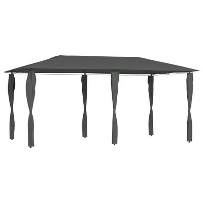 vidaXL Altánok s poťahmi na stĺpiky 2,98x5,3x2,59m antracitový 160g/m²