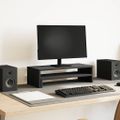 vidaXL Stojan na monitor, čierny dub, 54x22x15 cm, umelé drevo