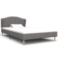 vidaXL Posteľ s matracom s pamäťovou penou bledosivá 90x200 cm látková