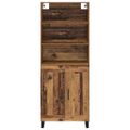 vidaXL Highboard 2 ks Staré drevo 69,5 x 34 x 180 cm
