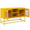 vidaXL TV skrinka horčicovožltá 100,5x39x60,5 cm oceľ