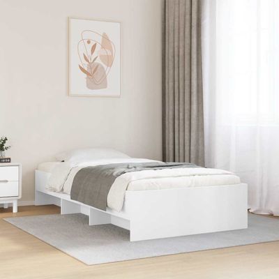 vidaXL Posteľný rám biely 90x200 cm kompozitné drevo
