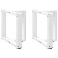 vidaXL Nohy konferenčného stolíka v tvare T, 2 ks, biele, 50x25x(42-43) cm, oceľové