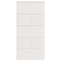 vidaXL Dvere do stodoly biele 100x208 cm masívna borovica