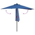 vidaXL Záhradný slnečník 294 x 150 x 223 cm Polyester a oceľ Azurblue