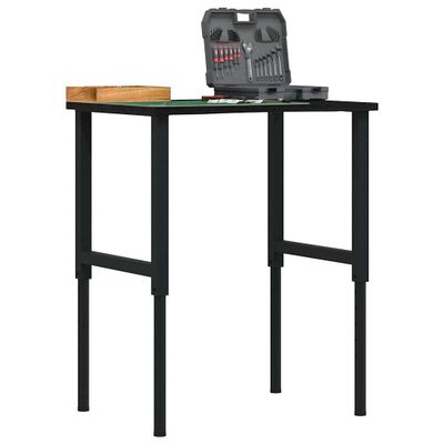 vidaXL pracovný stôl tmavohnedá 80x60x(71,5-98) cm masívny dub