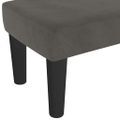 vidaXL Lavička tmavosivá 70x30x30 cm zamat