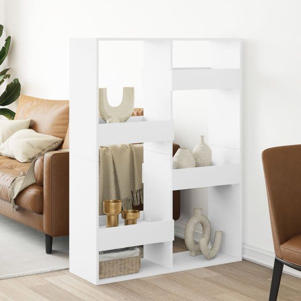 vidaXL Deliaca stena biela 100x33x135 cm kompozitné drevo