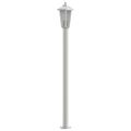 vidaXL Vonkajšia stojaca lampa strieborná 120 cm nehrdzavejúca oceľ