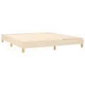 vidaXL Posteľný rám boxspring s matracom krémový 180x200 cm látka