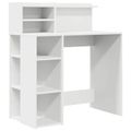 vidaXL Stôl Biela Kompozitné drevo 90 x 48 x 101,5 cm