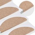 vidaXL Nášľapy na schody samolepiace 10 ks béžové 65x22,5x3,5 cm