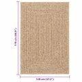 vidaXL Koberec ZIZUR 120x170 cm, jutový vzhľad, interiér a exteriér