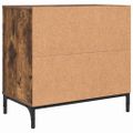 vidaXL Nočný stolík Tmavý dub 63.5 x 36 x 61 cm Kompozitné drevo