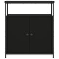 vidaXL Komoda čierna 70x30x80 cm kompozitné drevo