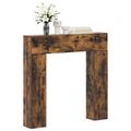 vidaXL Rám krbu Dymový dub 102 x 18 x 100,5 cm Kompozitné drevo
