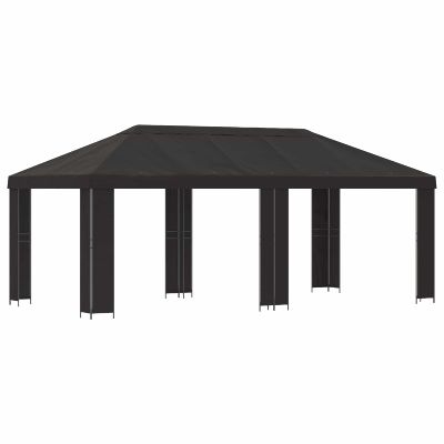 vidaXL Záhradný altánok 6 x 3 m Antracitová Polyester a oceľ 190