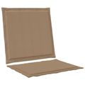 vidaXL Sedadlové a zadné vankúše Polyester Sivohnedá 47 x 45 x 2 cm