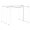 vidaXL Búda pre psa s výbehom svetlo sivá 214x865x181 cm pozink. oceľ